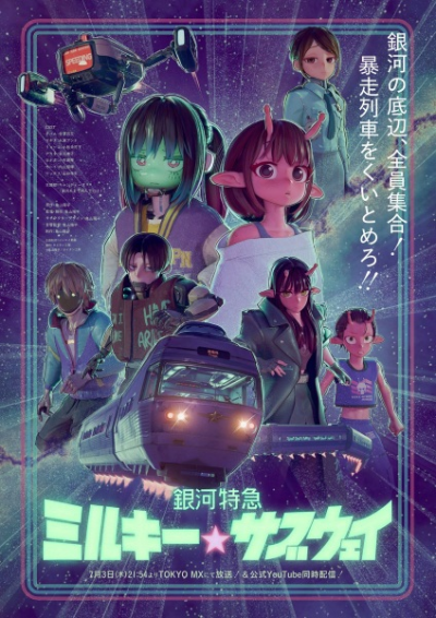 Nonton Ginga Tokkyuu Milky☆Subway Sub Indo