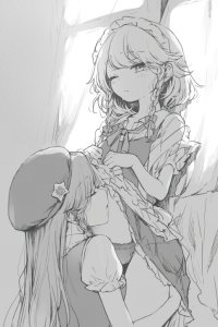 Baca Touhou Project - Meiling x Sakuya Tummy Kisses (Doujinshi) Bahasa Indonesia