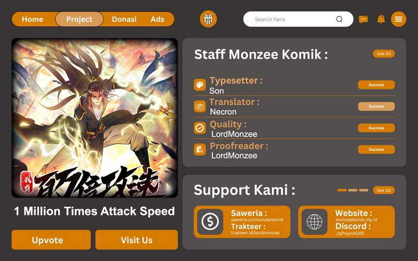 1 Million Times Attack Speed Chapter 15 - halaman 1