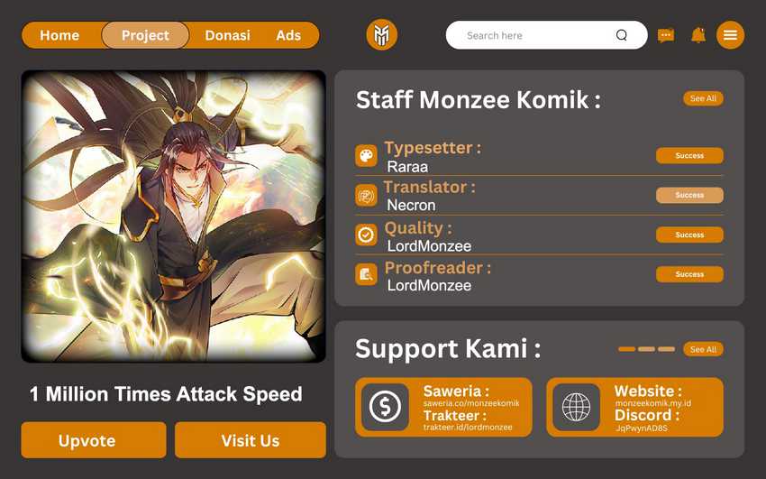 1 Million Times Attack Speed Chapter 16 - halaman 1