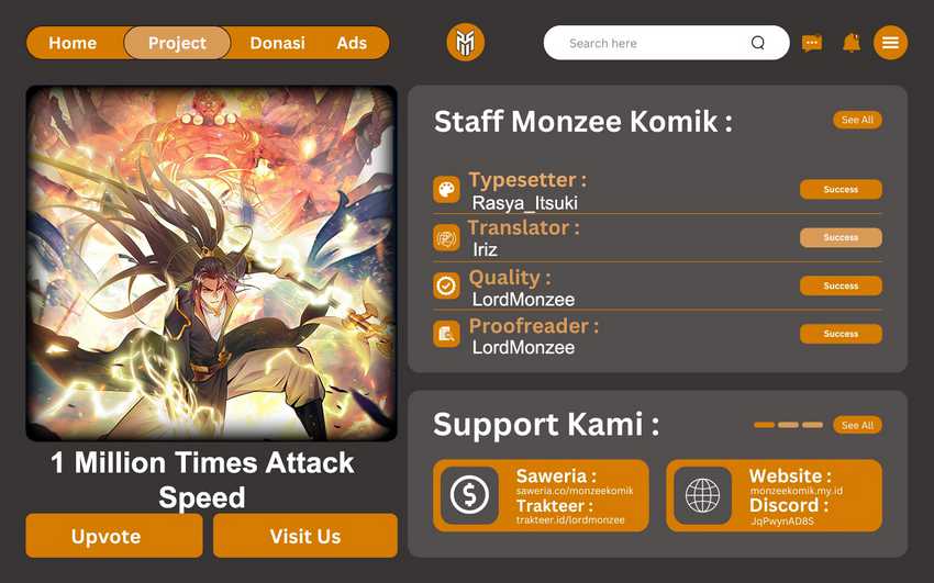 1 Million Times Attack Speed Chapter 23 - halaman 1