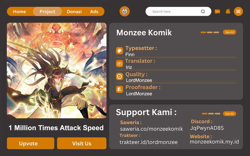1 Million Times Attack Speed Chapter 34 - halaman 1