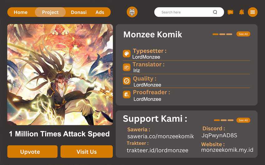 1 Million Times Attack Speed Chapter 44 - halaman 1