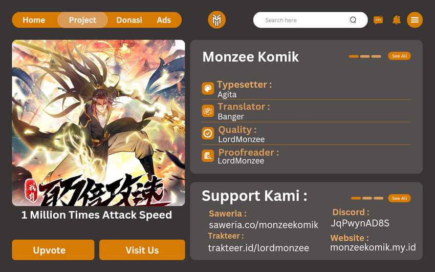 1 Million Times Attack Speed Chapter 52 - halaman 1