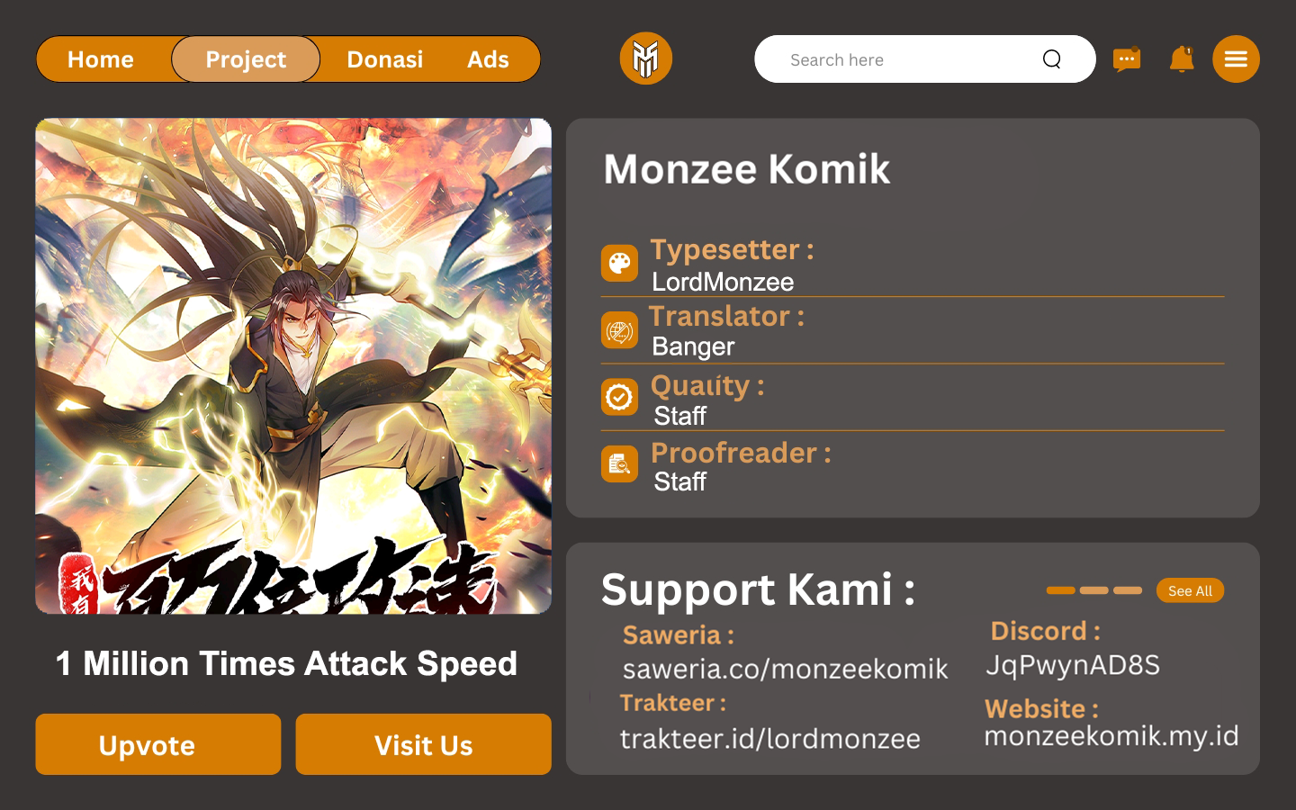 1 Million Times Attack Speed Chapter 77 - halaman 1