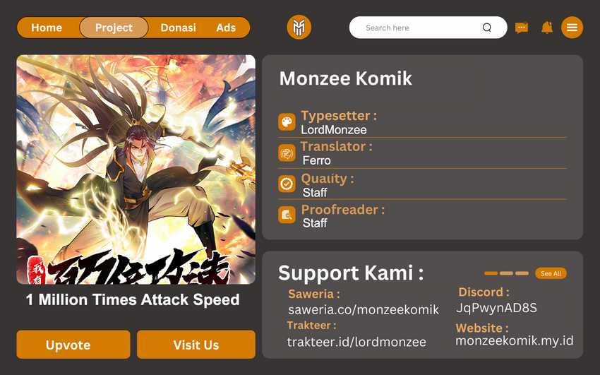 1 Million Times Attack Speed Chapter 98 - halaman 1