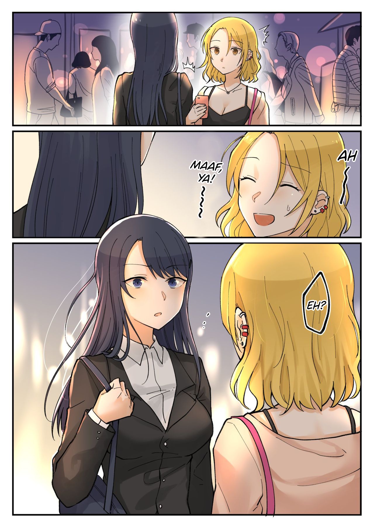 1 RT de Nakawarui Nonke Joshi-tachi ga 1-byou Kiss suru Chapter 9 - halaman 1