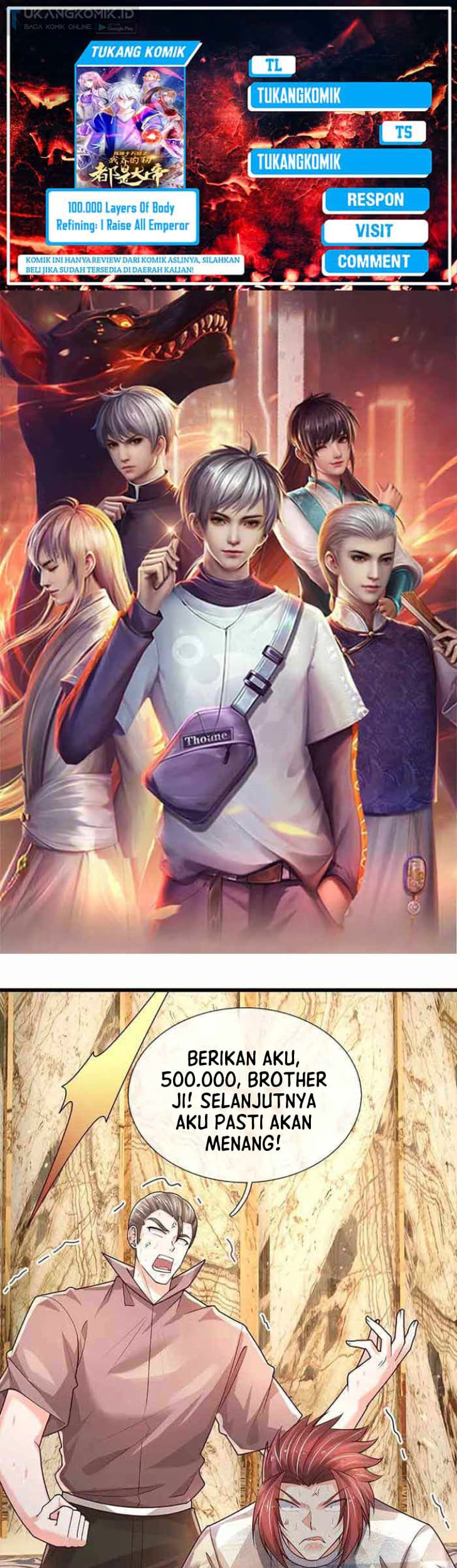 100.000 Layers Of Body Refining: I Raise All Emperor Chapter 288 - halaman 1