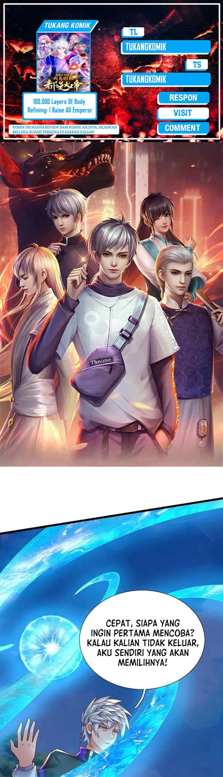 100.000 Layers Of Body Refining: I Raise All Emperor Chapter 388 - halaman 1