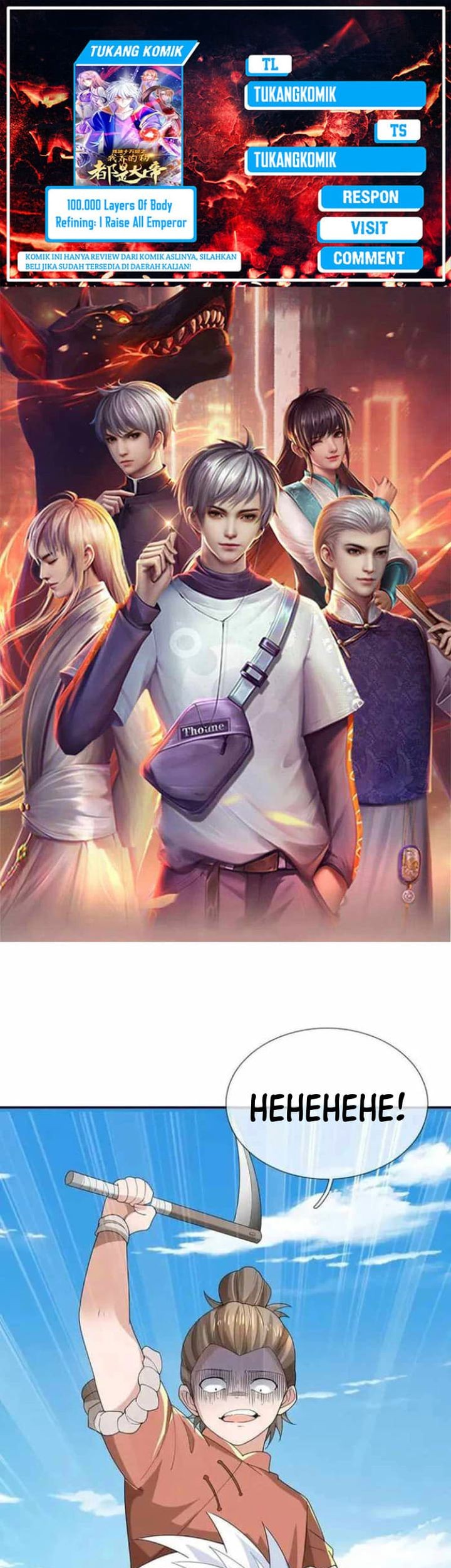 100.000 Layers Of Body Refining: I Raise All Emperor Chapter 391 - halaman 1