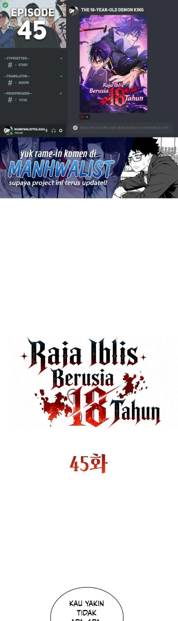 18-Year-Old Demon King Chapter 45 - halaman 1