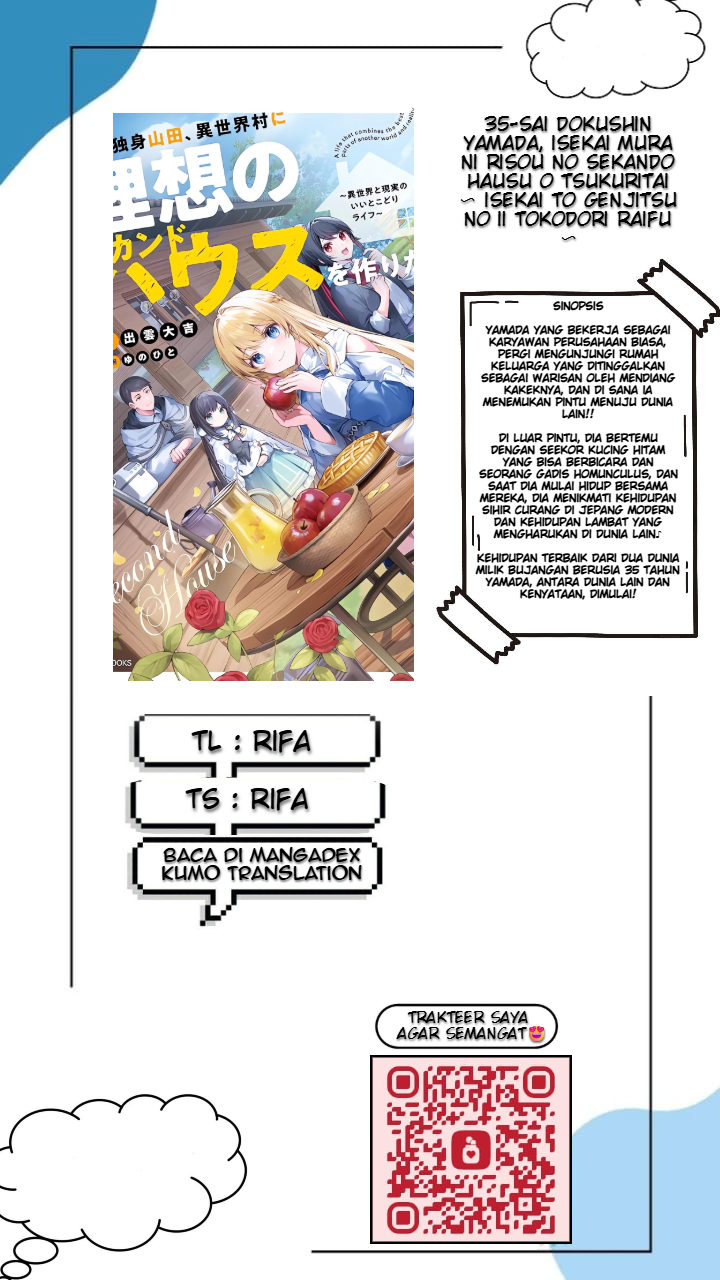 35-sai Dokushin Yamada, Isekai Mura ni Risou no Second House wo Tsukuritai: Isekai to Genjitsu no Iitokodori Life Chapter 4.1 - halaman 1