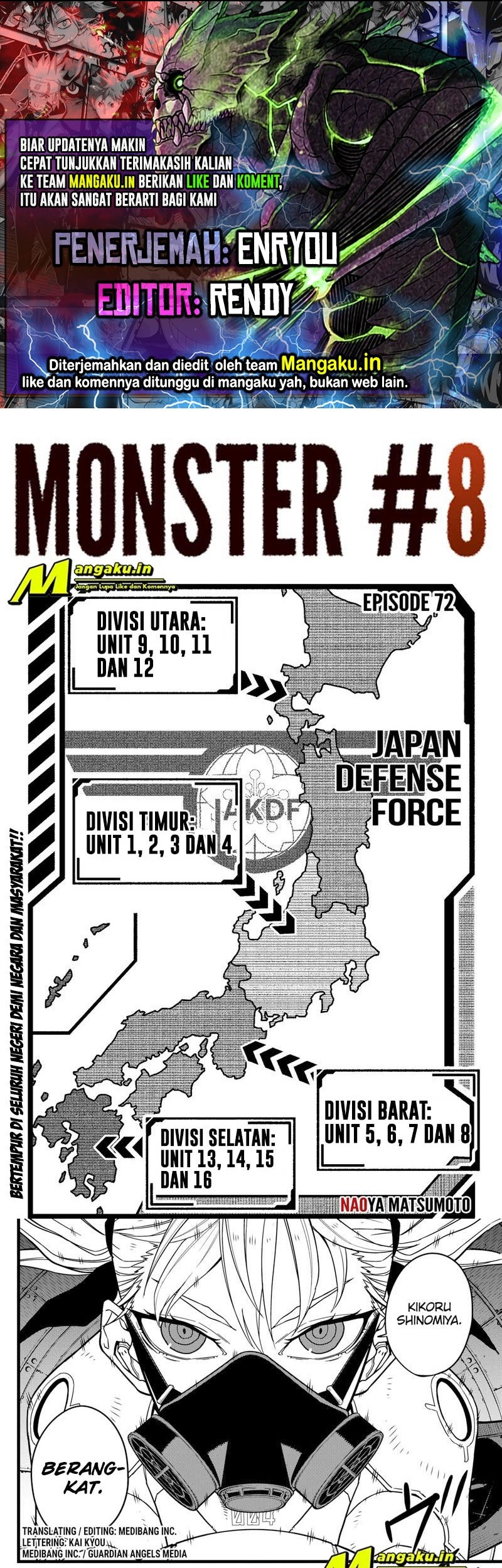 8Kaijuu Chapter 72 - halaman 1