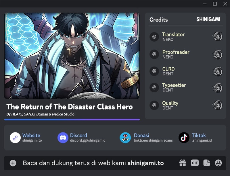 A Disaster-Class Hero Has Returned Chapter 133 - halaman 1