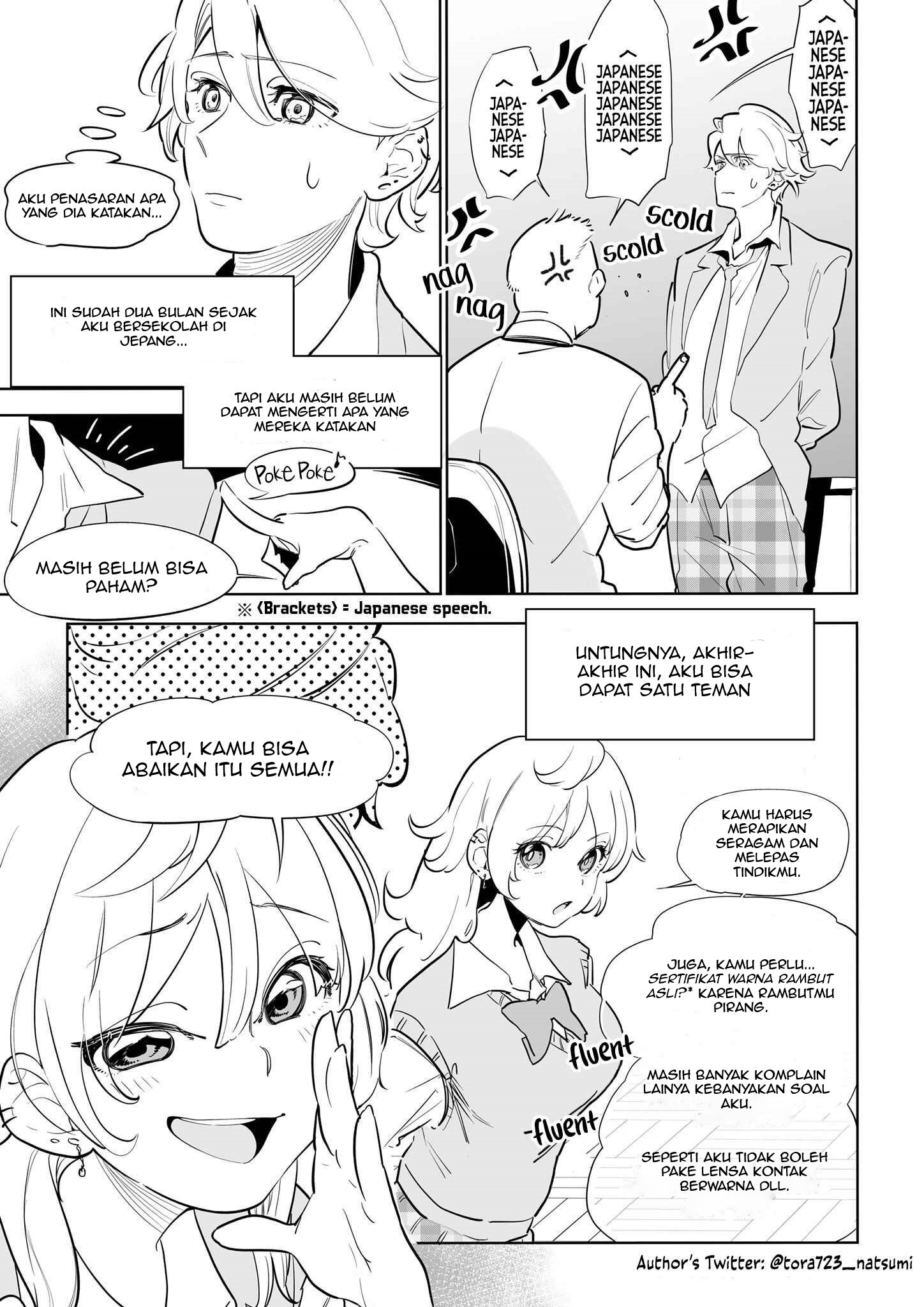 A Foreigner, Bilingual Girl, and a Kindling Relationship Chapter 0 - halaman 1