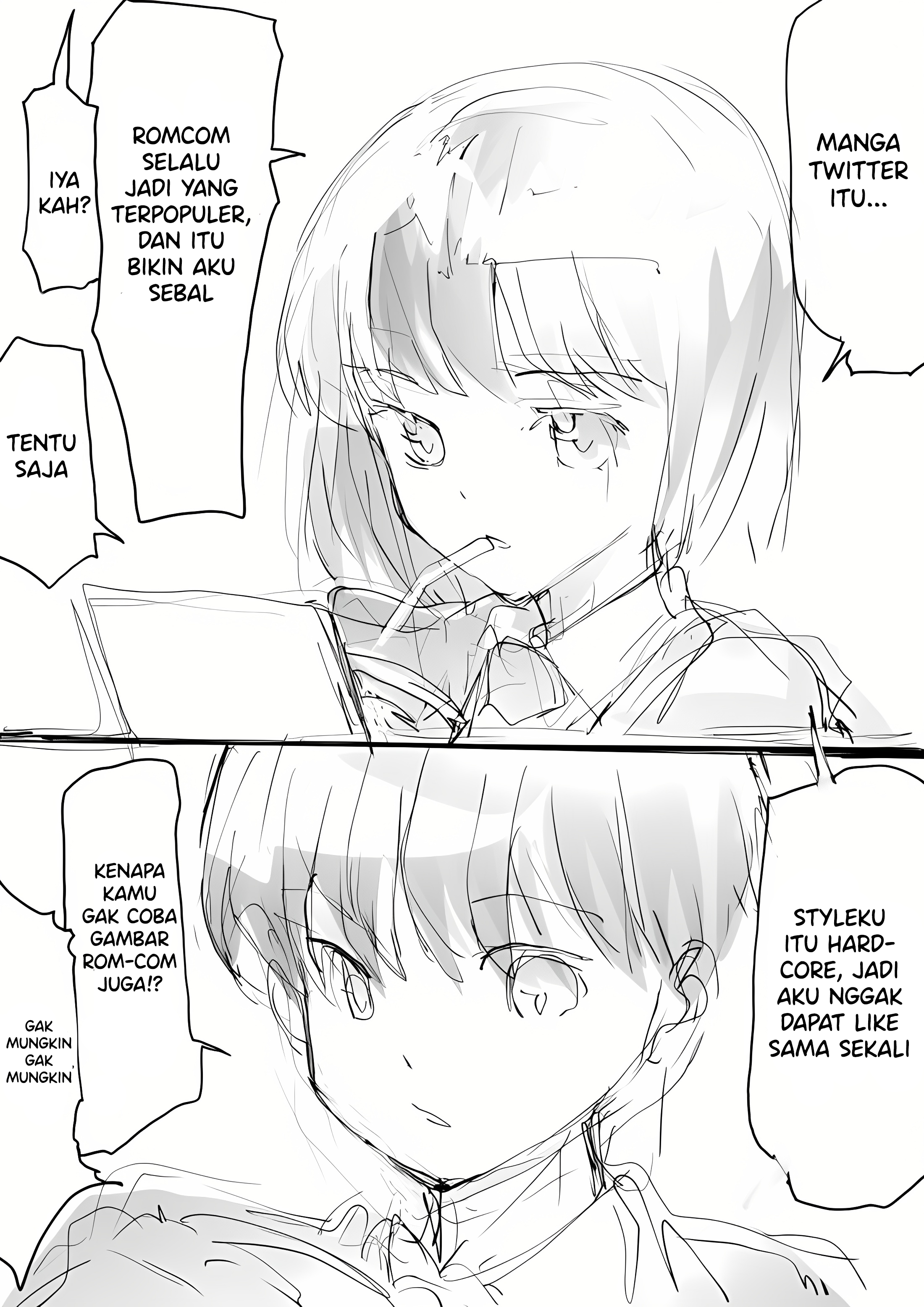 A Girl Who Draws Twitter Manga and Her Boyfriend Chapter 0 - halaman 1