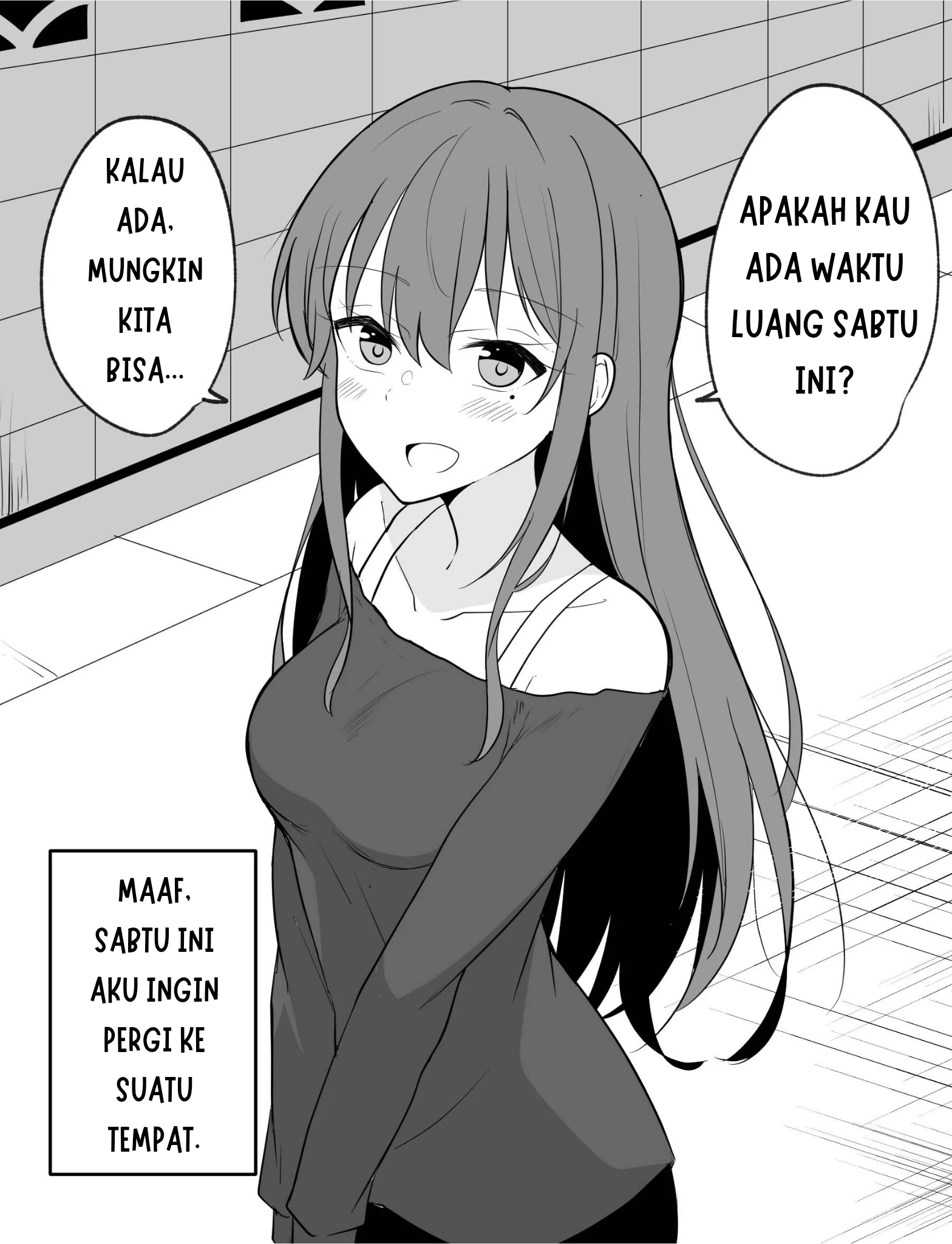 A Girl Who Seems Like a Yandere but Isn't Actually Yandere, but Is a Little Bit Yandere Chapter 6 - halaman 1