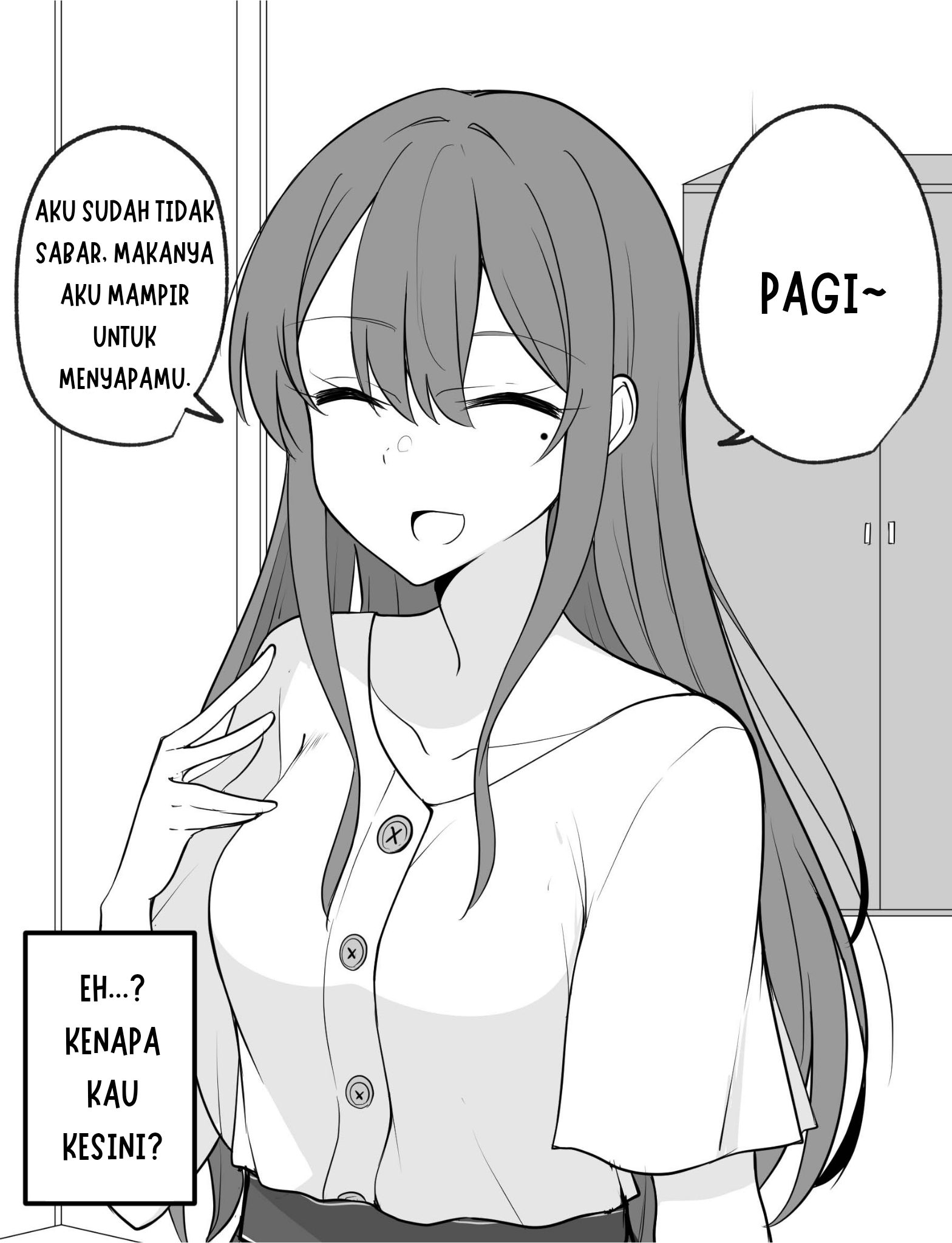A Girl Who Seems Like a Yandere but Isn't Actually Yandere, but Is a Little Bit Yandere Chapter 7 - halaman 1