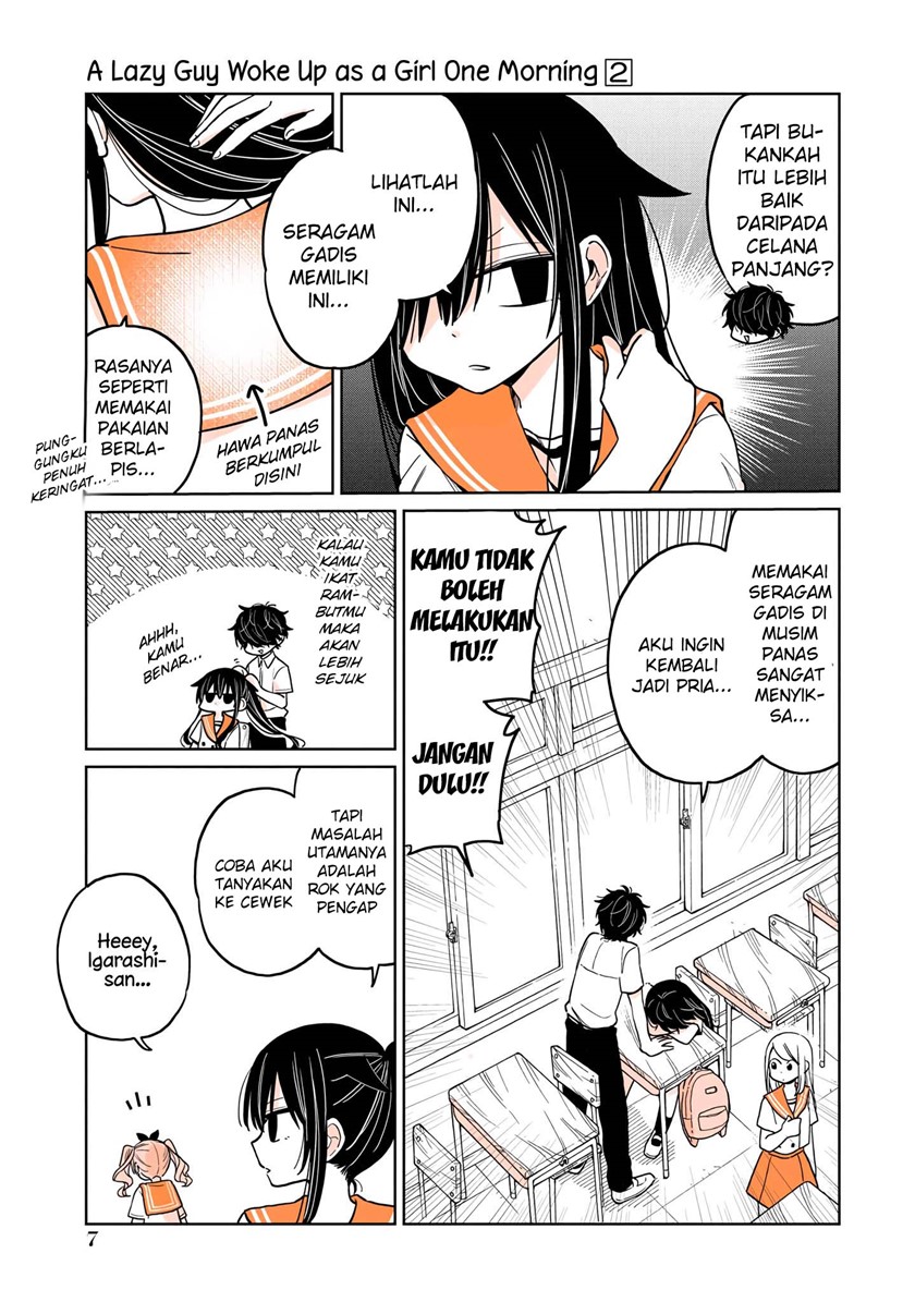 A Lazy Guy Woke Up as a Girl One Morning Chapter 9 - halaman 9