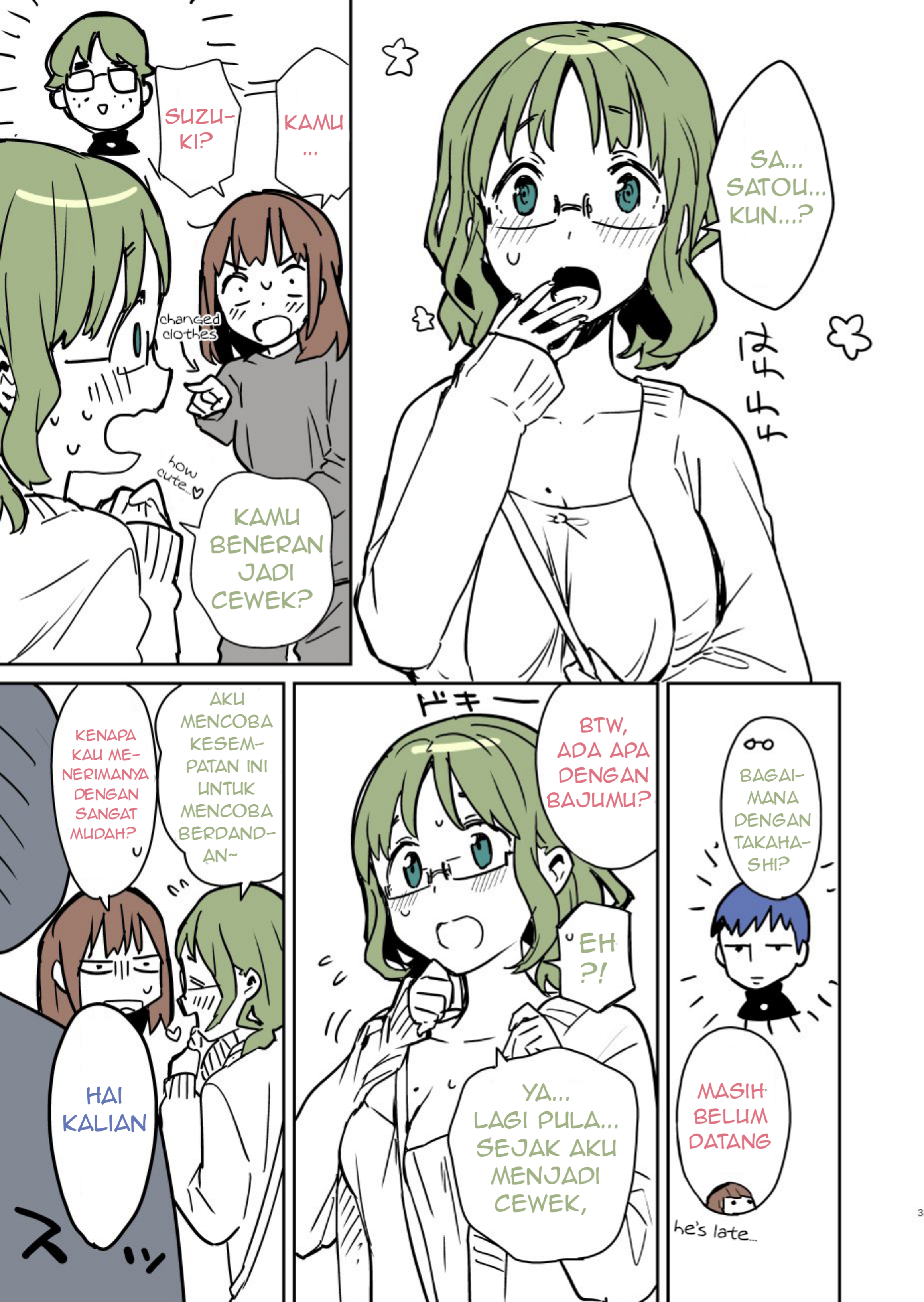 A Manga About High School Boys Who Woke Up as Girls One Morning Chapter 1 - halaman 3
