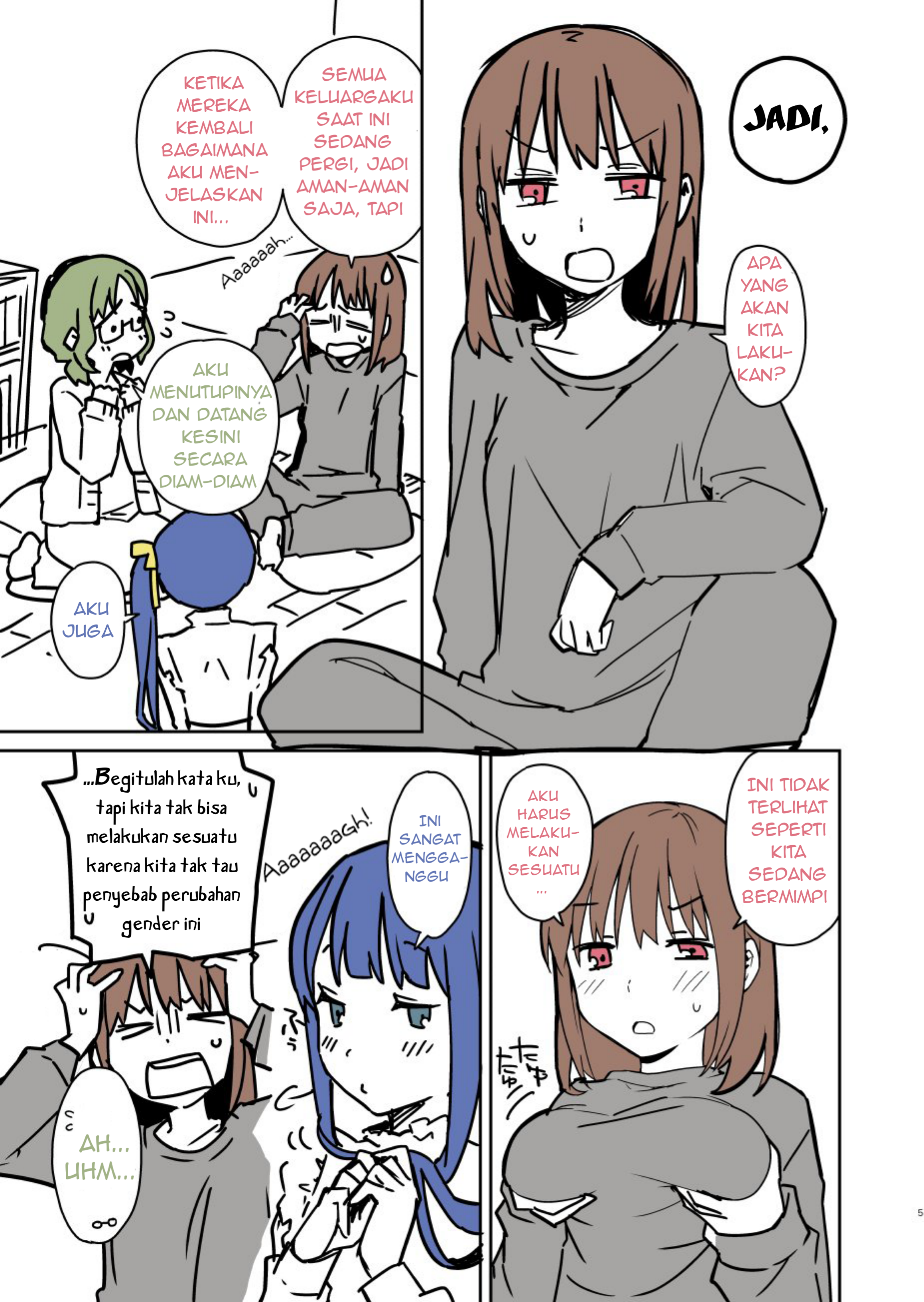 A Manga About High School Boys Who Woke Up as Girls One Morning Chapter 2 - halaman 1