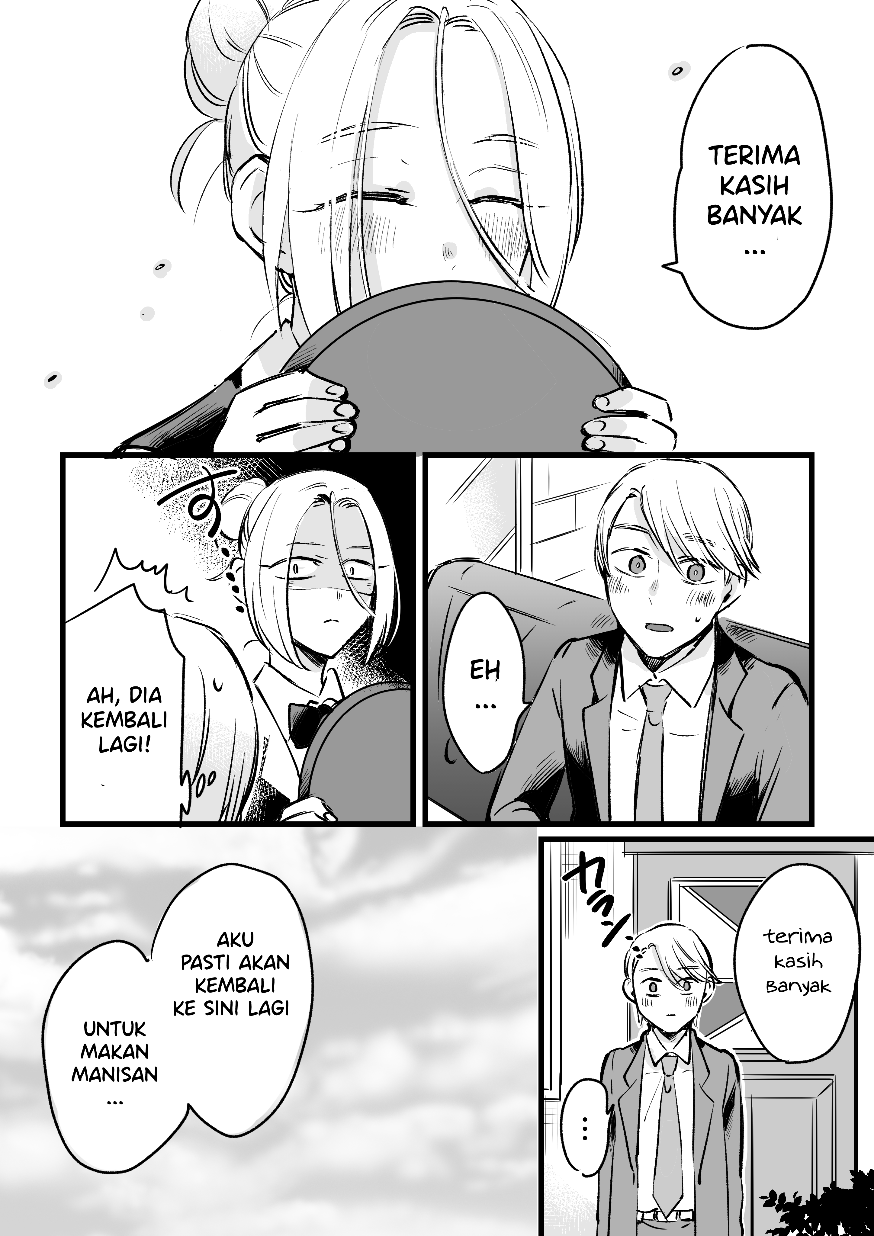 A salaryman with a sweet tooth and a cafe waitress. Chapter 0 - halaman 4
