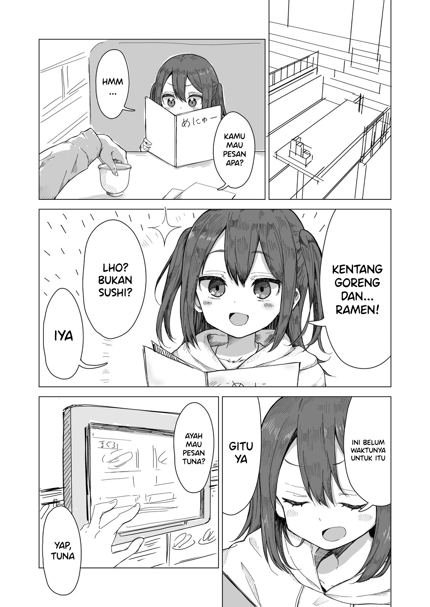 A Story About Going With My Dad to a Conveyor Belt Sushi Restaurant Chapter 0 - halaman 2