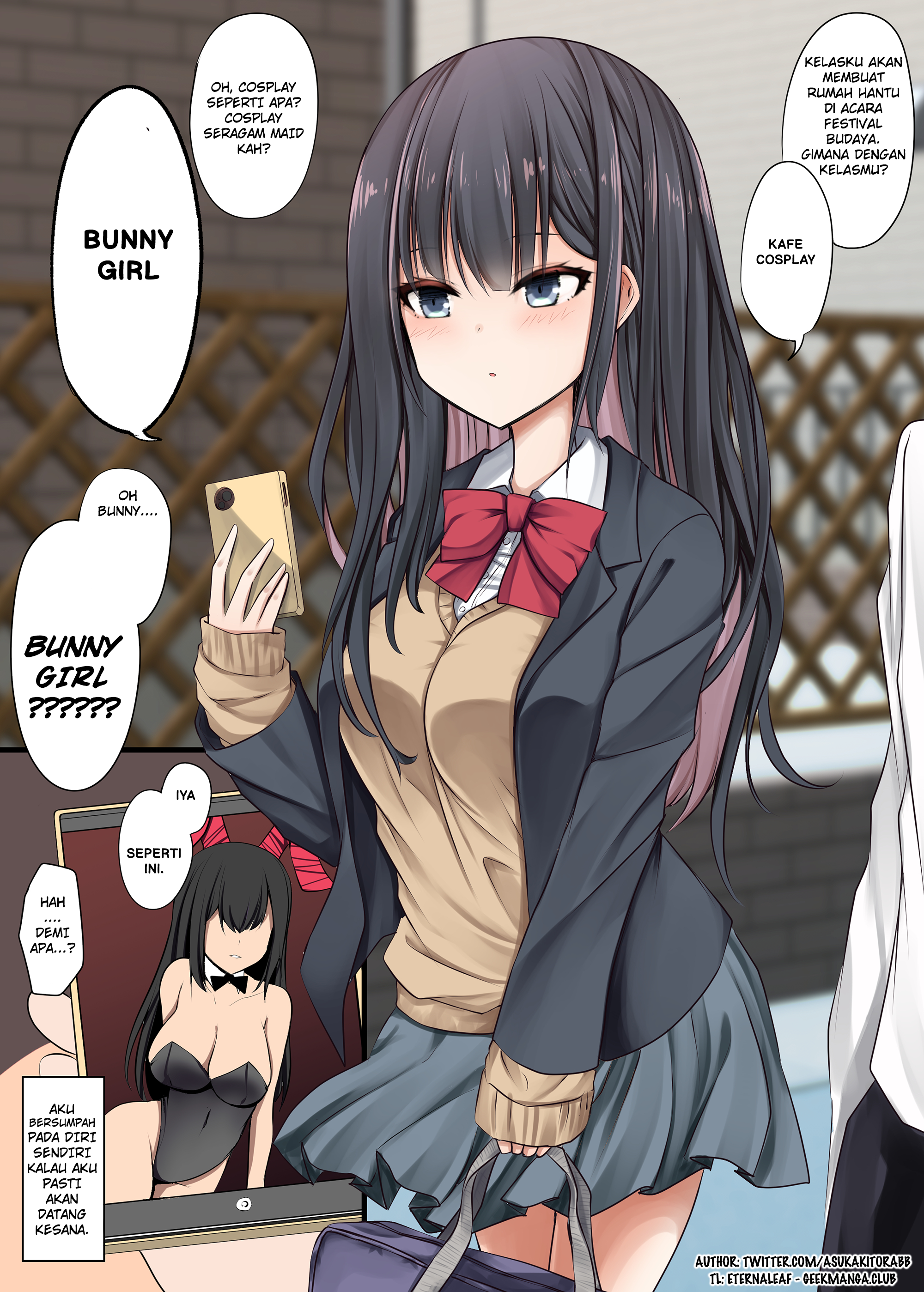 A Story About My Poker-Faced Childhood Friend Cosplaying as a Bunny Girl Chapter 1 - halaman 1