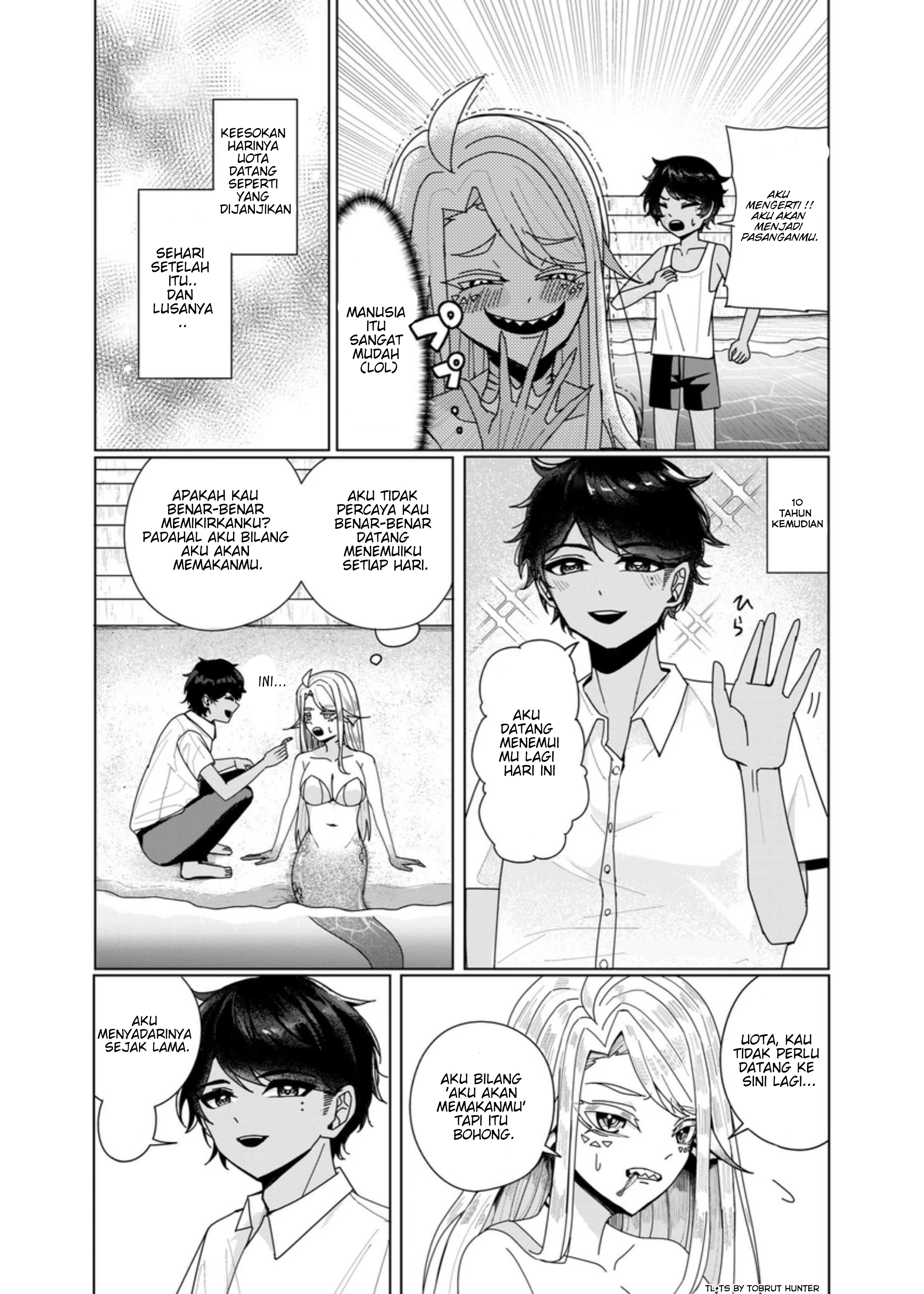 "A Terrifying Human: A Story of a Mermaid and a Boy." Chapter 0 - halaman 3