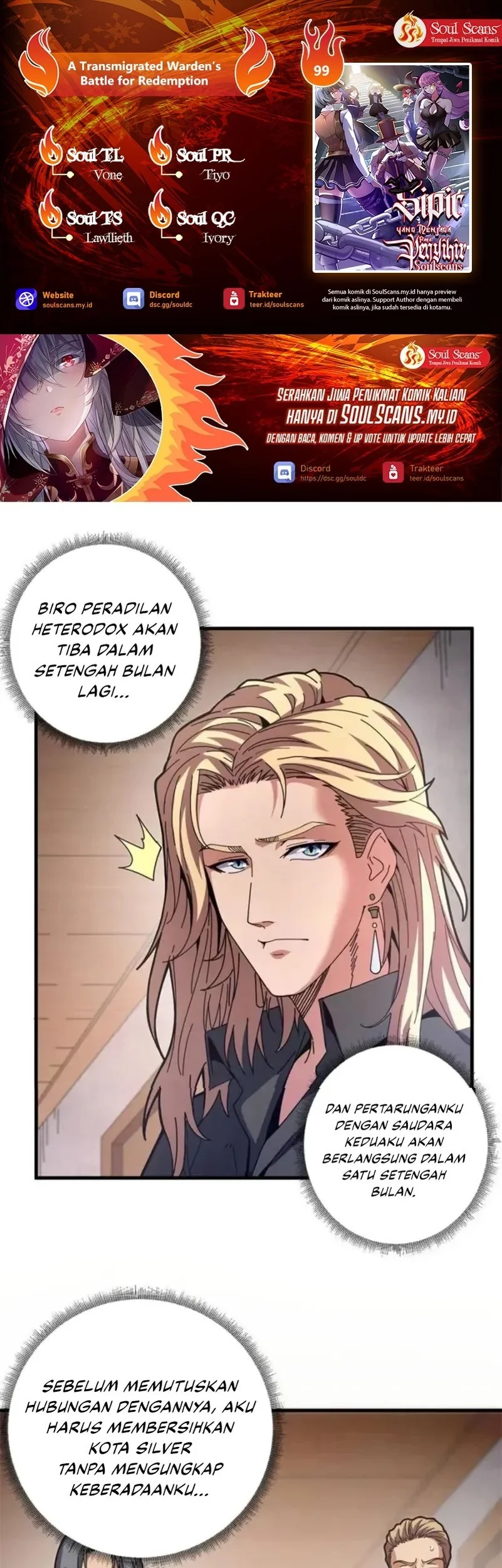 A Transmigrated Warden’s Battle for Redemption Chapter 99 - halaman 1
