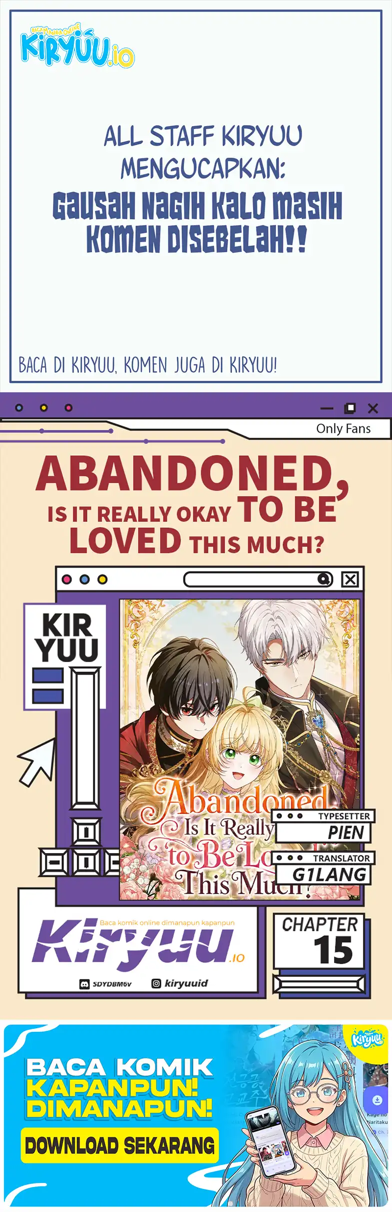 Abandoned, Is It Really Okay to Be Loved This Much? Chapter 15 - halaman 1