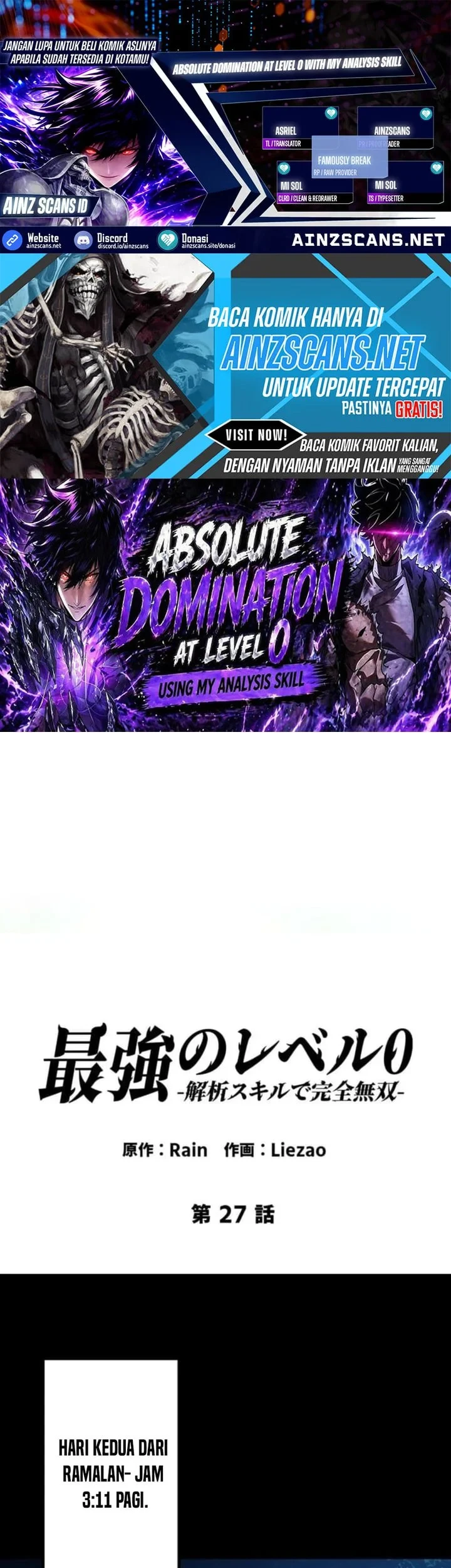 Absolute Domination at Level 0 with My Analysis Skill Chapter 27 - halaman 1