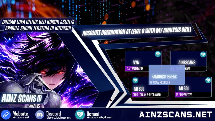 Absolute Domination at Level 0 with My Analysis Skill Chapter 8 - halaman 1