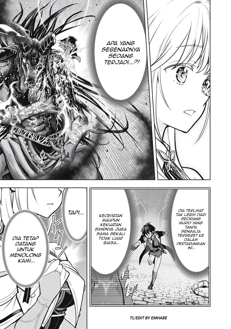 Academy Saikyou no Mob Healer: Shinigee Sekai no Mob ni Tensei Shita Ore wa, Hazure Job [Healer] to Gensaku Chishiki de Musou Suru Chapter 3.1 - halaman 16