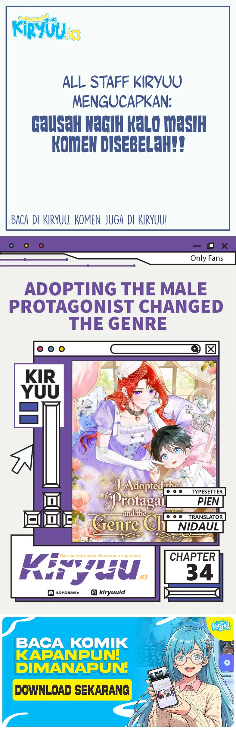Adopting the Male Protagonist Changed the Genre Chapter 34 - halaman 1
