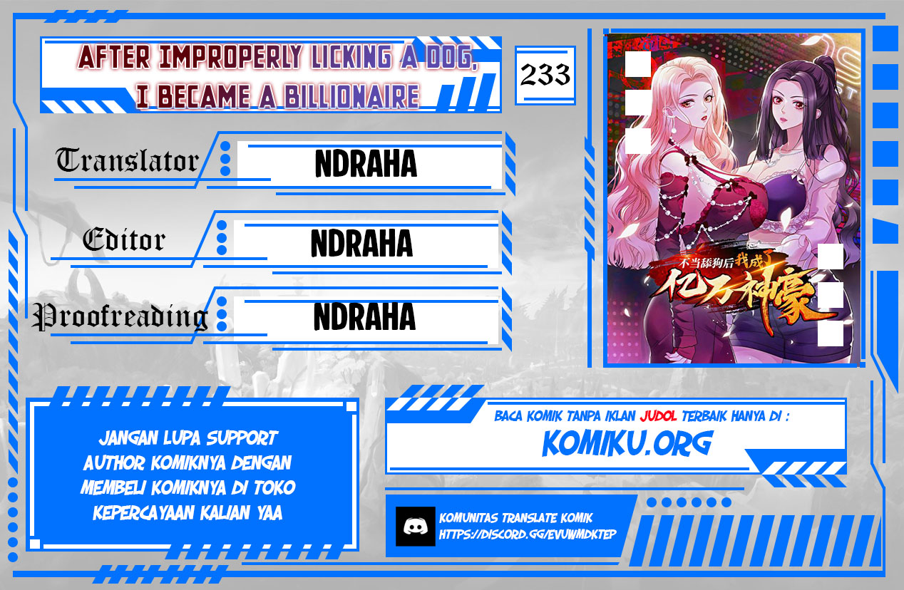 After Improperly Licking a Dog, I Became a Billionaire Chapter 233 - halaman 1
