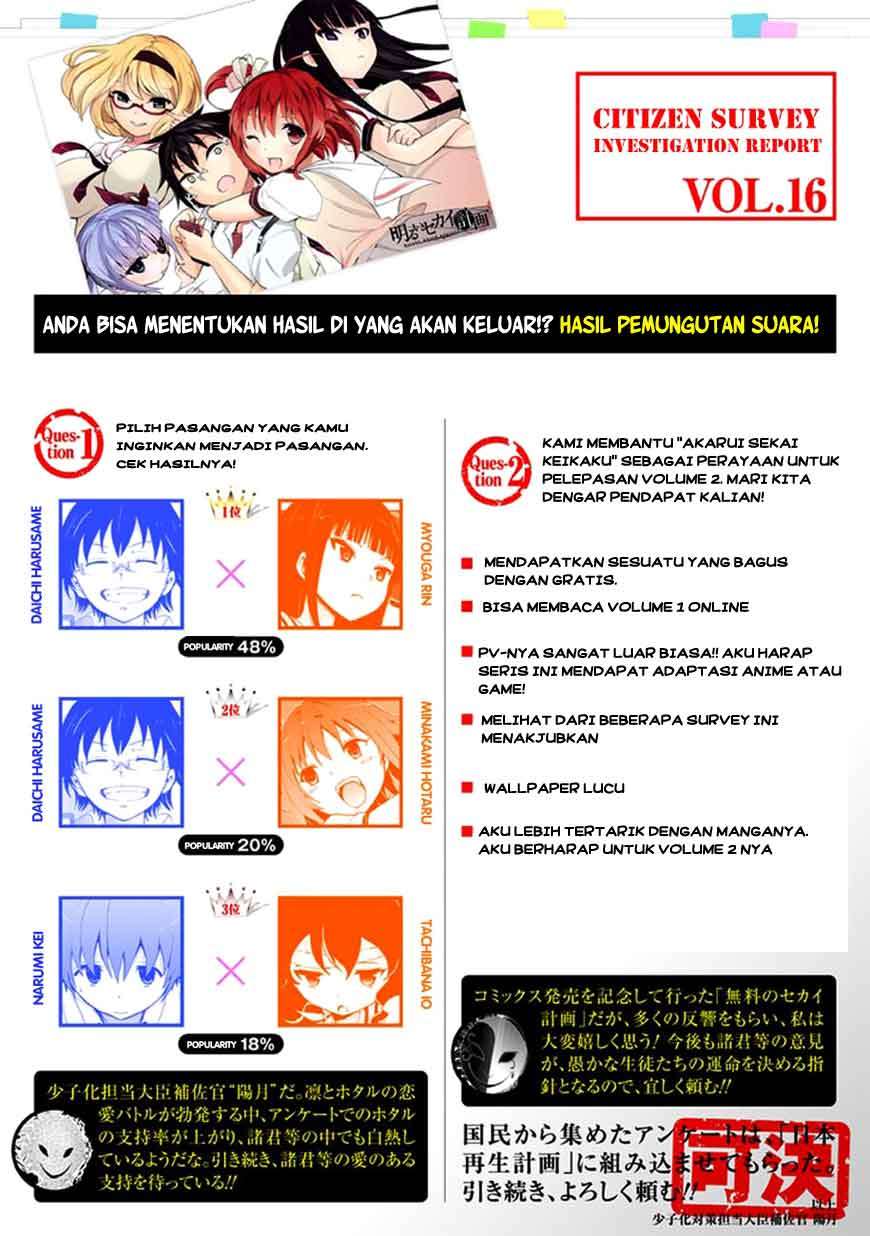 Akarui Sekai Keikaku Chapter 17 - halaman 2