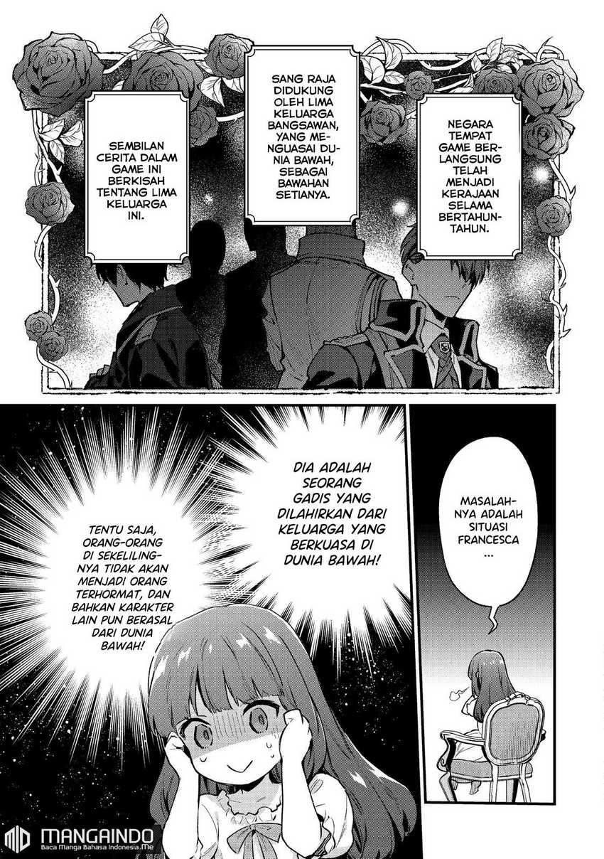 Akutou Ikka no Mana Musume, Tensei Saki mo Otome Game no Gokudou Reijou deshita Chapter 1.2 - halaman 2