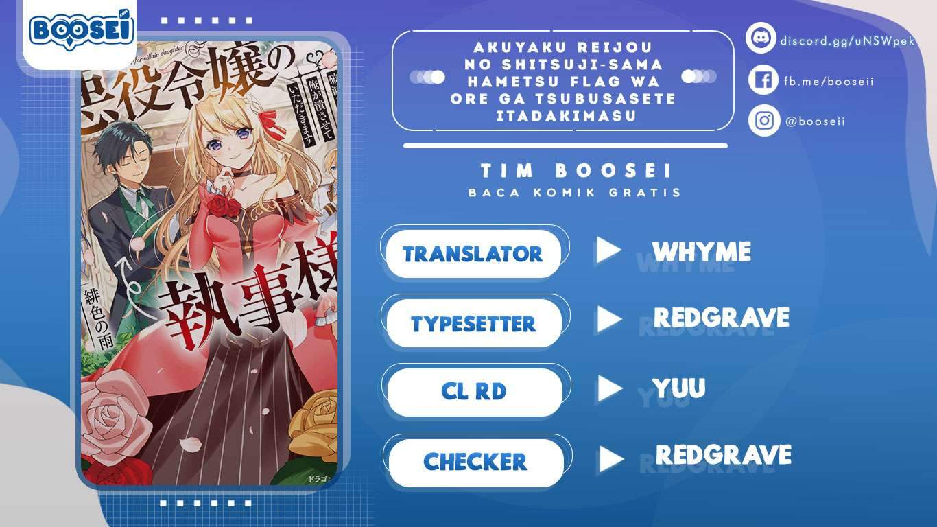 Akuyaku Reijou no Shitsuji-sama: Hametsu Flag wa Ore ga Tsubusasete Itadakimasu Chapter 9 - halaman 1