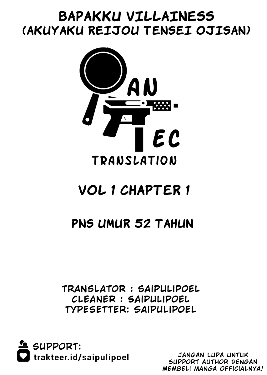 Akuyaku Reijou Tensei Ojisan Chapter 1 - halaman 1