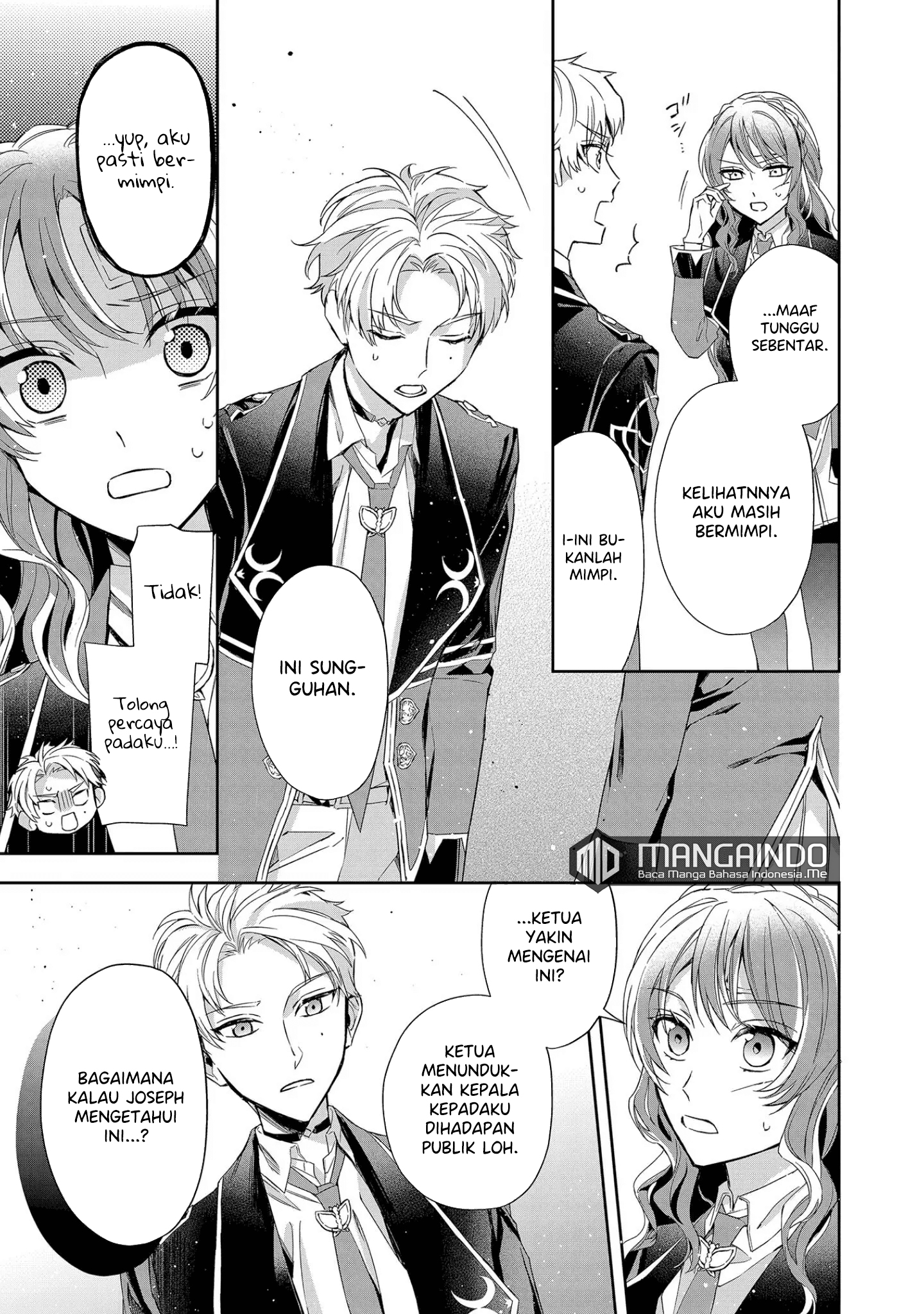 Akuyaku Reijou to Akuyaku Reisoku ga, Deatte Koi ni Ochita nara: Nanashi no Seirei to Keiyaku shite Oidasareta Reijou wa, Kyou mo Reisoku to Kisoiatteiru you desu Chapter 7 - halaman 24