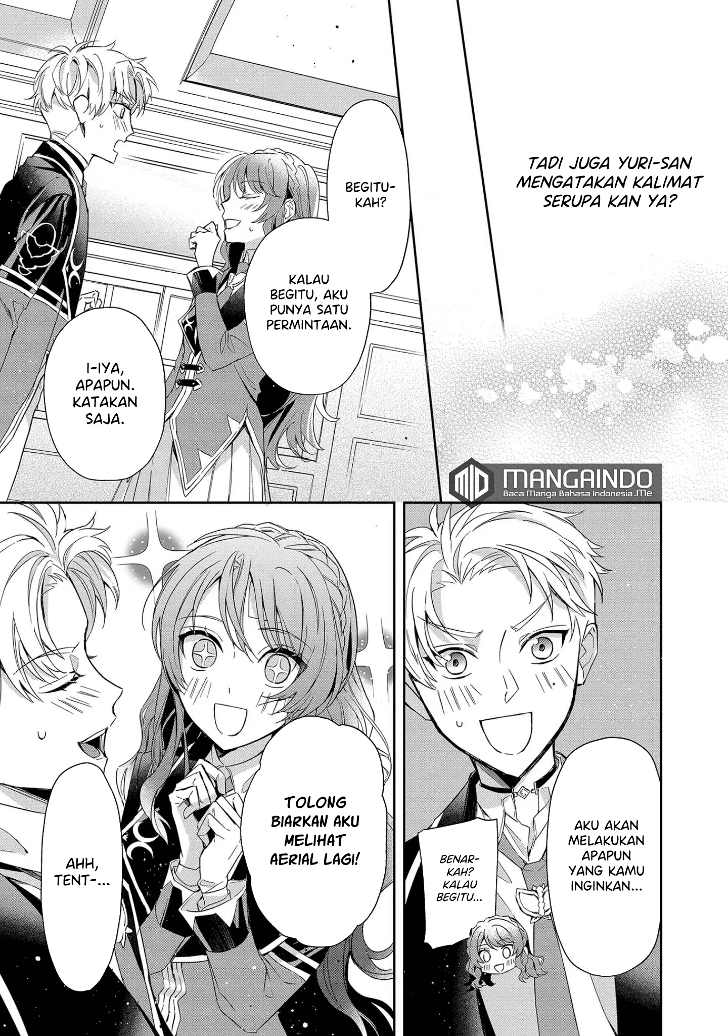 Akuyaku Reijou to Akuyaku Reisoku ga, Deatte Koi ni Ochita nara: Nanashi no Seirei to Keiyaku shite Oidasareta Reijou wa, Kyou mo Reisoku to Kisoiatteiru you desu Chapter 7 - halaman 28