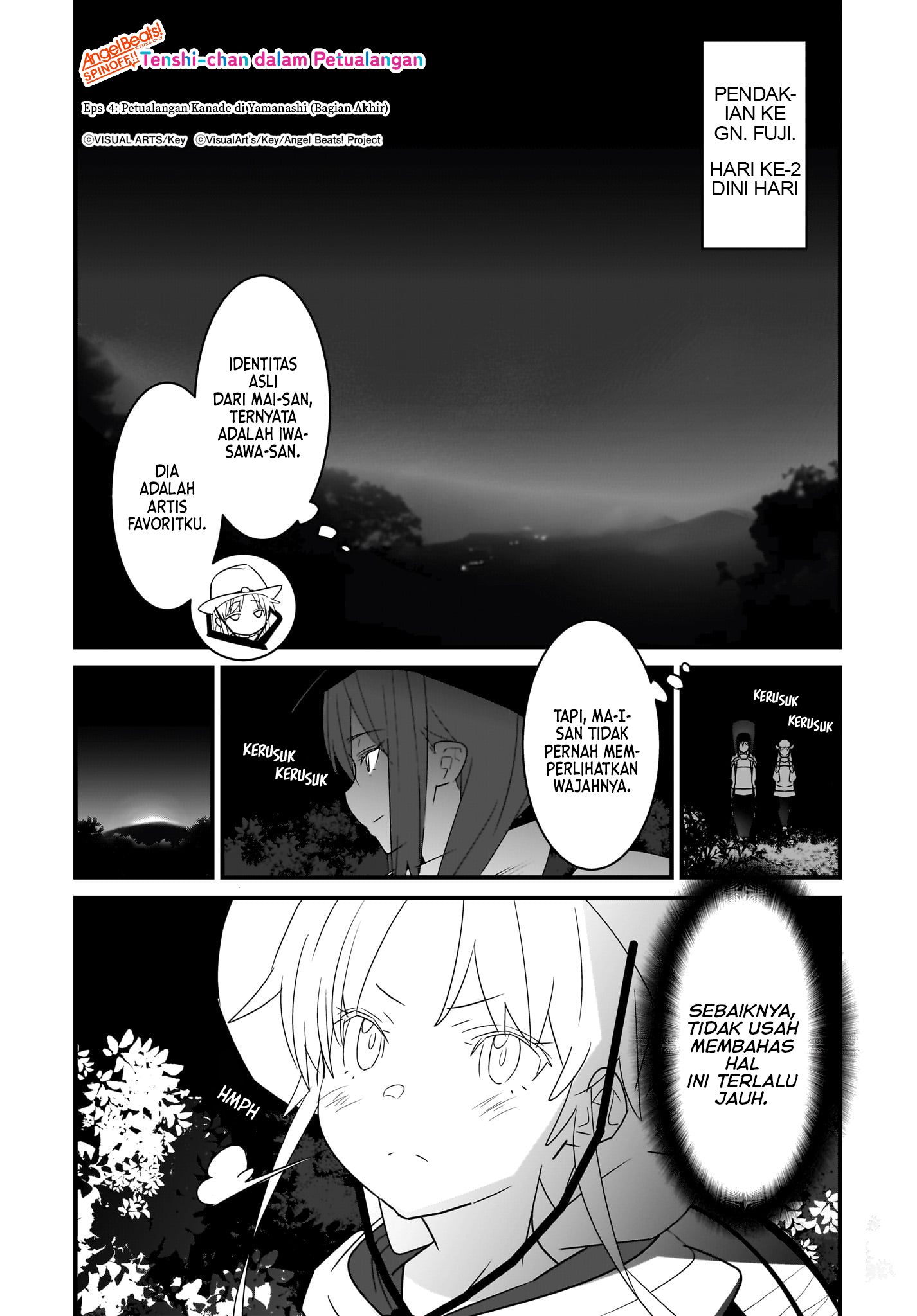 Angel Beats! Spin-off!!: Tabisuru Tenshi-chan Chapter 4.2 - halaman 1