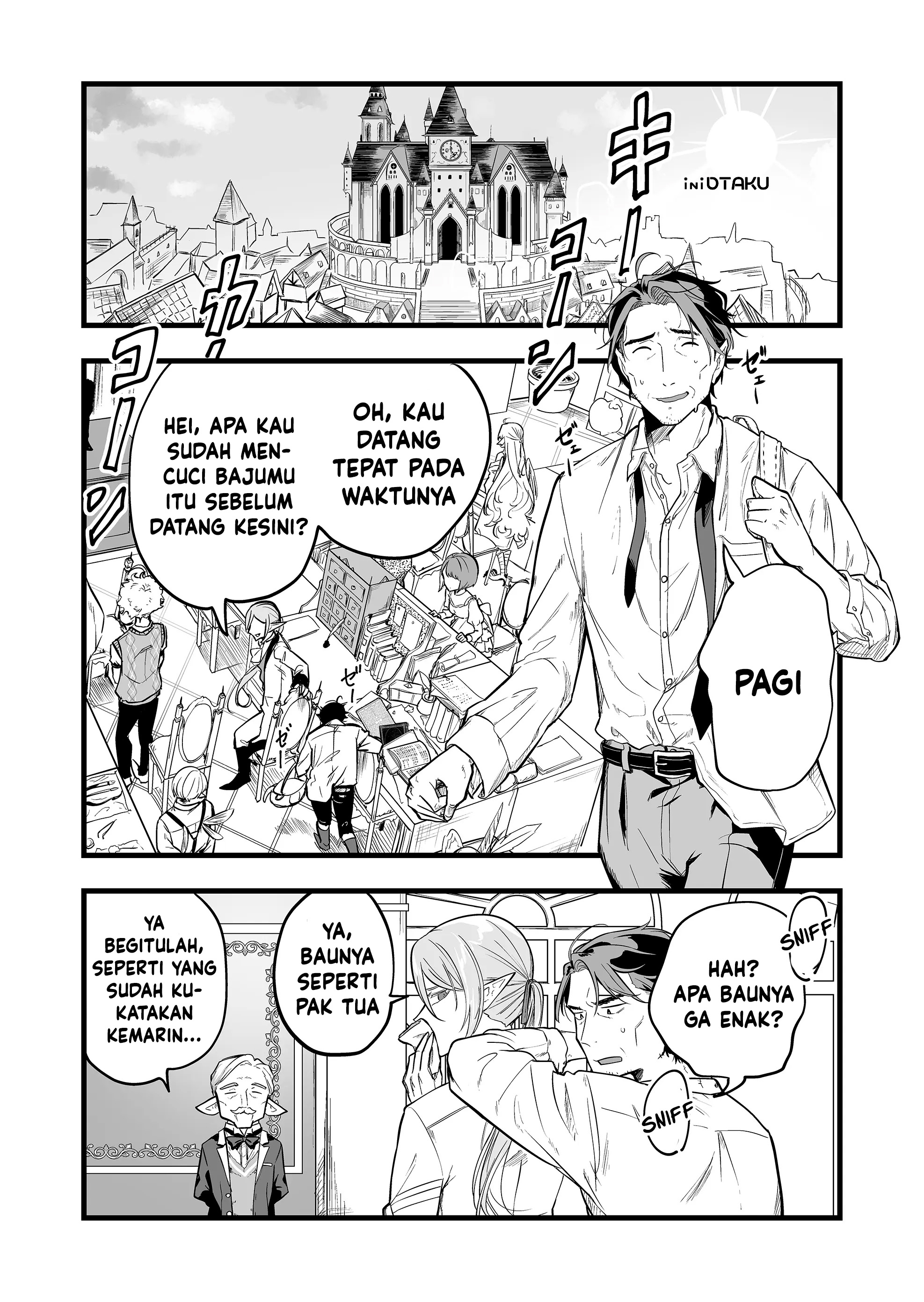 "Ano Toki Tasukete Itadaita Monster Musume desu.": Isekai Ossan Kyoushi Totsuzen no Moteki ni Konwaku suru Chapter 1 - halaman 34