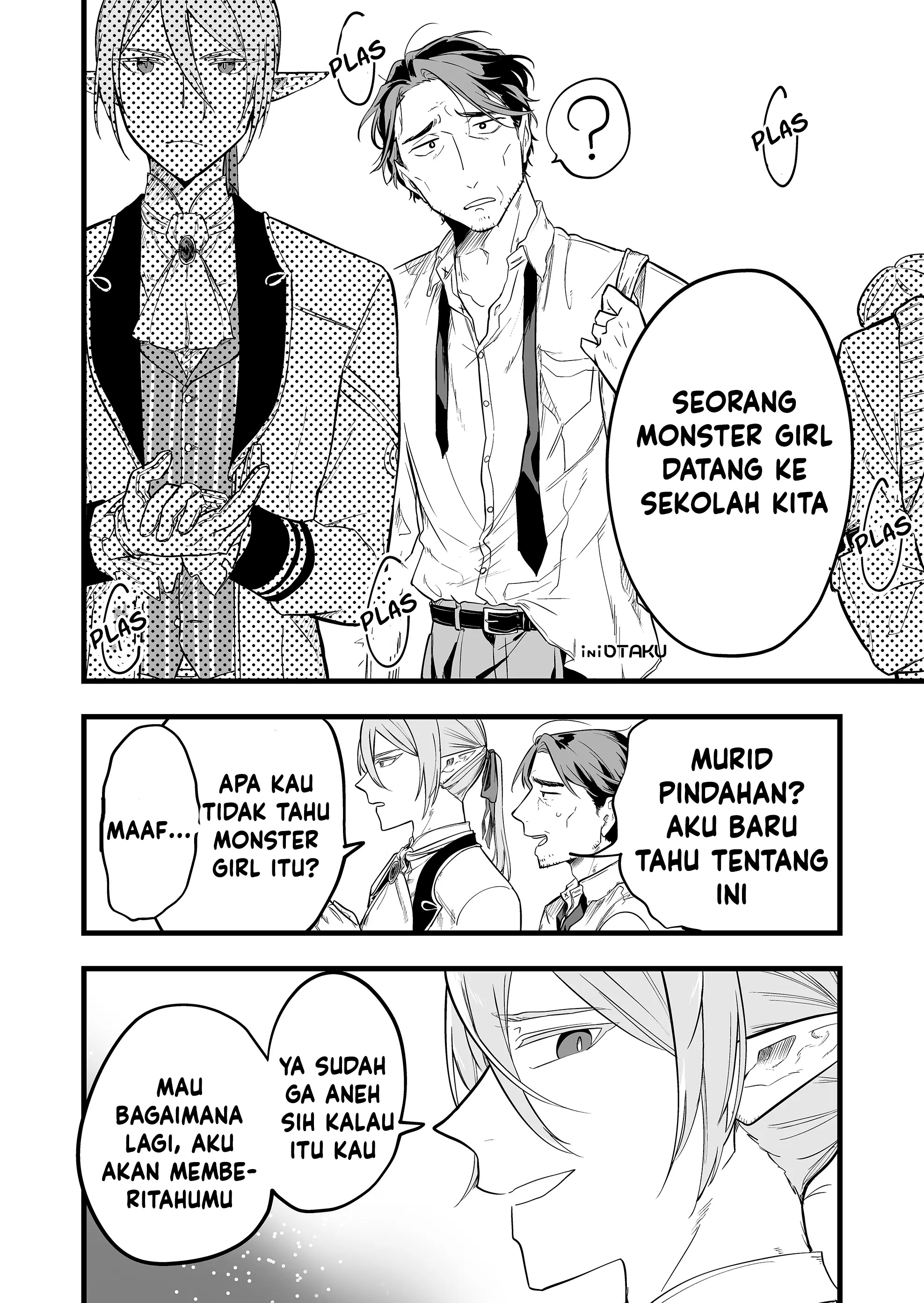 "Ano Toki Tasukete Itadaita Monster Musume desu.": Isekai Ossan Kyoushi Totsuzen no Moteki ni Konwaku suru Chapter 1 - halaman 35