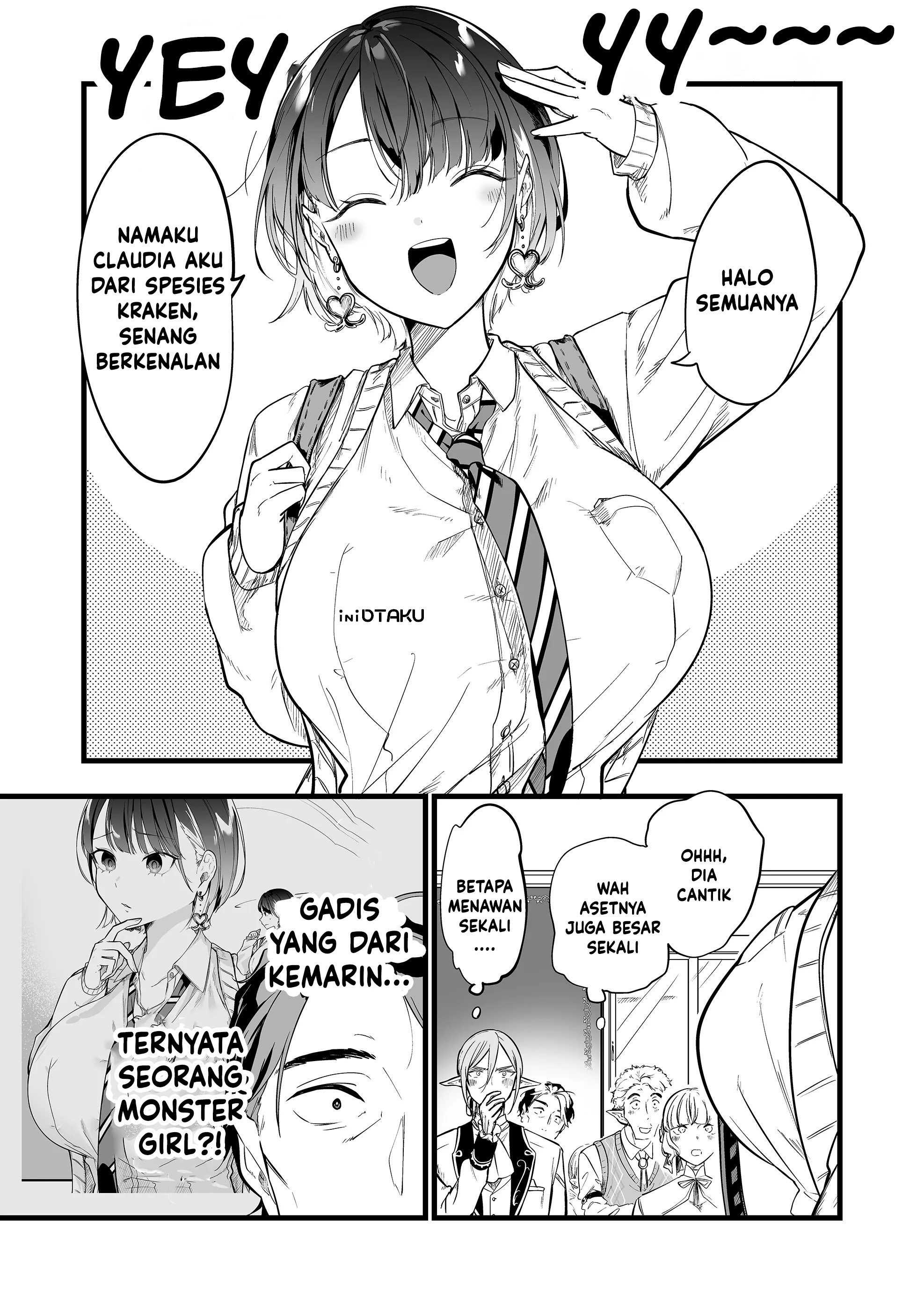 "Ano Toki Tasukete Itadaita Monster Musume desu.": Isekai Ossan Kyoushi Totsuzen no Moteki ni Konwaku suru Chapter 1 - halaman 40