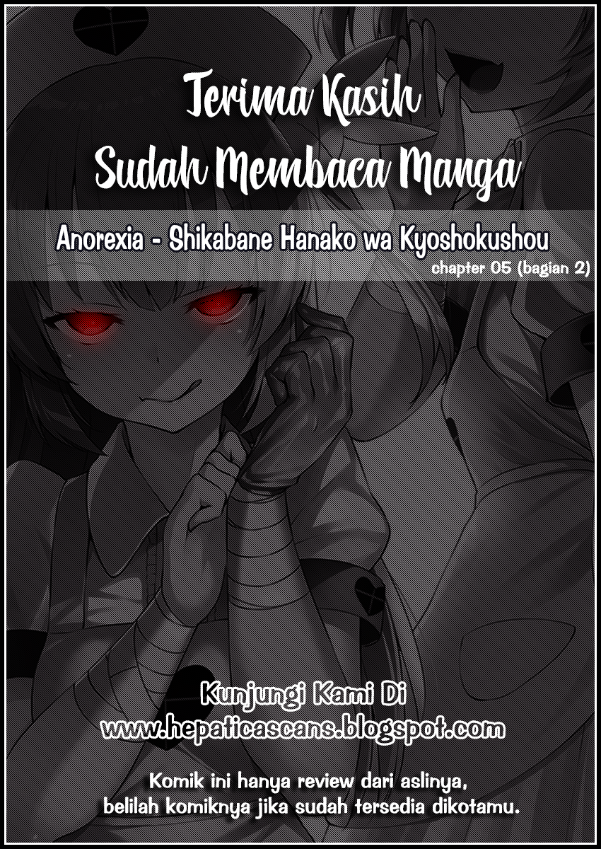 Anorexia: Shikabane Hanako wa Kyoshokushou Chapter 5.2 - halaman 32