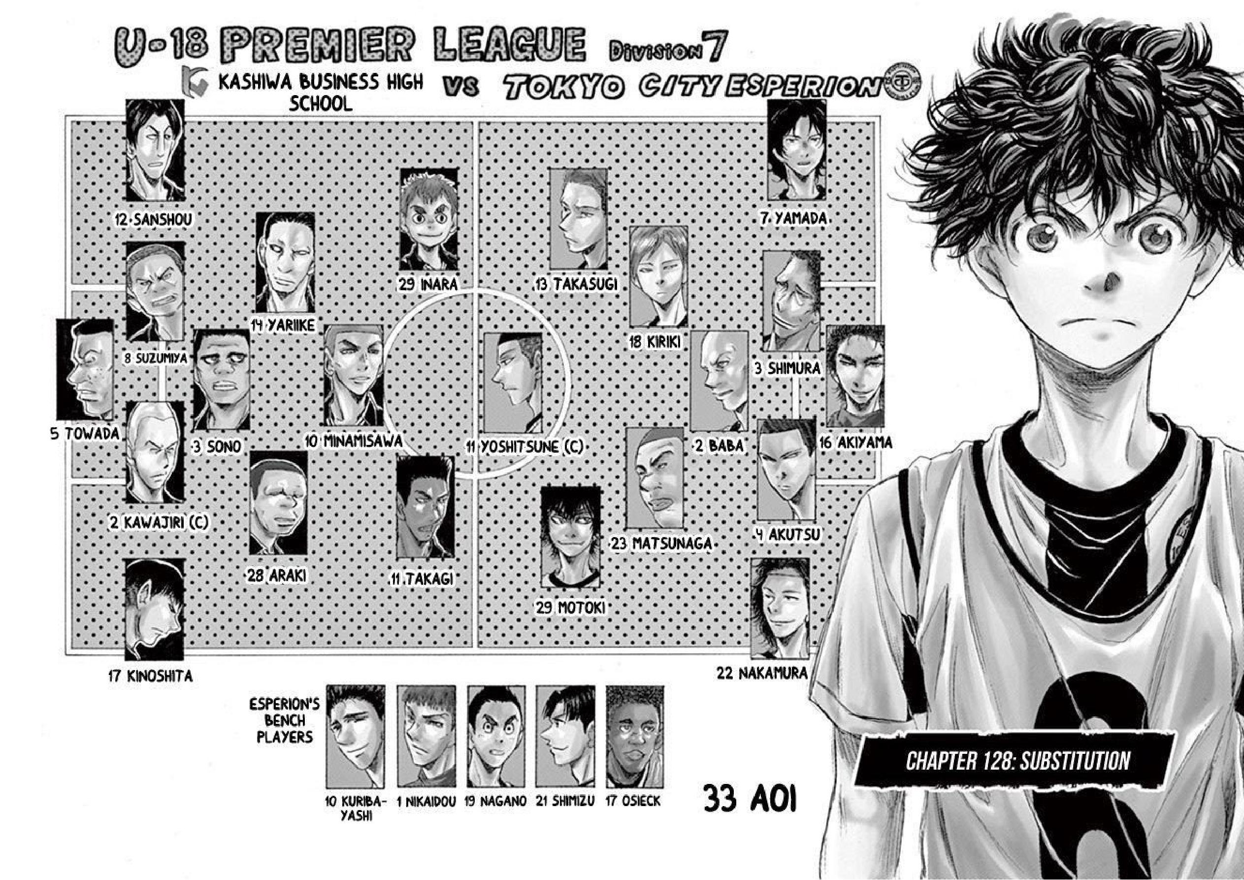 Ao Ashi Chapter 128 - halaman 3