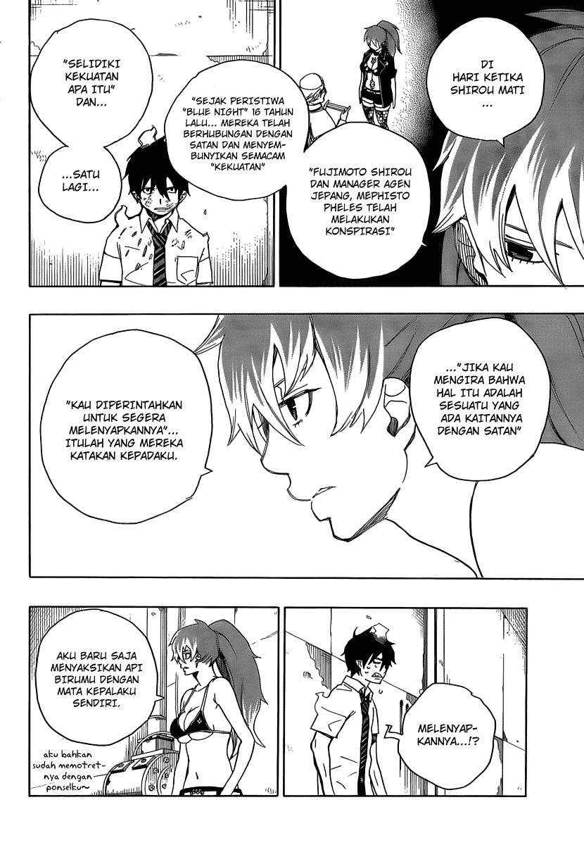 Ao no Exorcist Chapter 10 - halaman 21