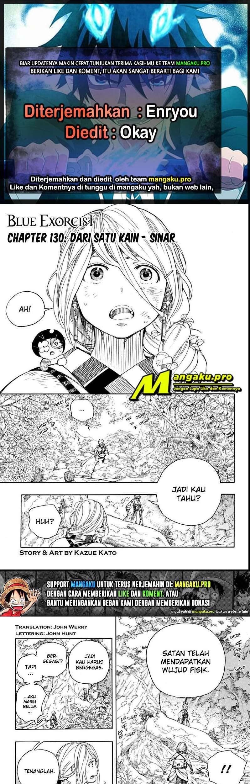 Ao no Exorcist Chapter 130.1 - halaman 1